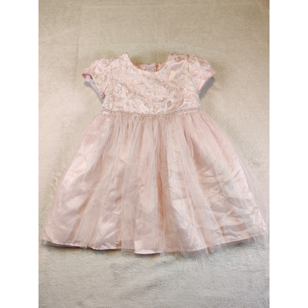 Vintage La Princess Dress Girl's Size 2T Pink Sequin Ball Gown